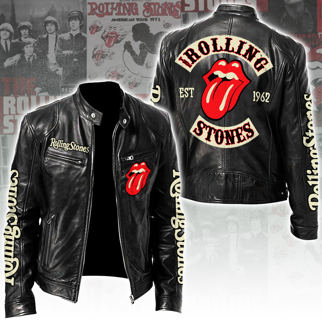 The-Rolling-Stones-Motorcycle-Leather-Jacket The Rolling Stones Motorcycle Leather Jacket