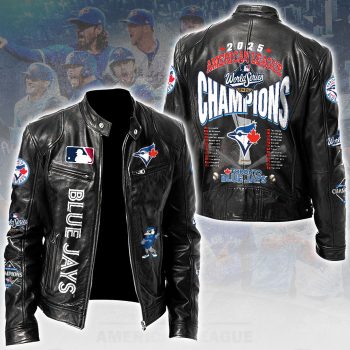 Toronto Blue Jays 2025 American League Champions Motorcycle Leather Jacket