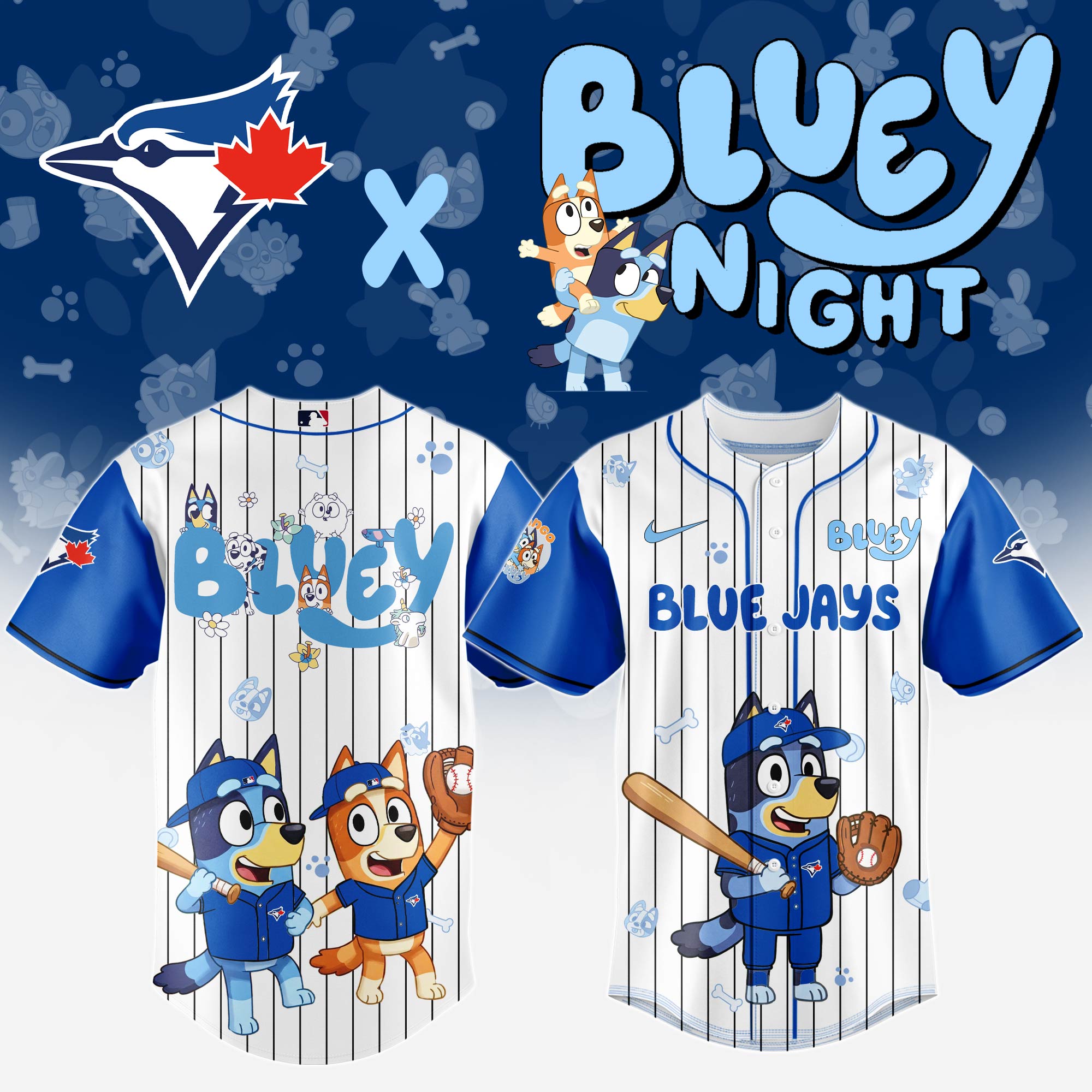 Toronto-Blue-Jays-MLB-x-Bluey-And-Bingo-Special-Edition-Baseball-Jersey-2025-DBJ1028 Toronto Blue Jays MLB x Bluey And Bingo Special Edition Baseball Jersey 2025 DBJ1028