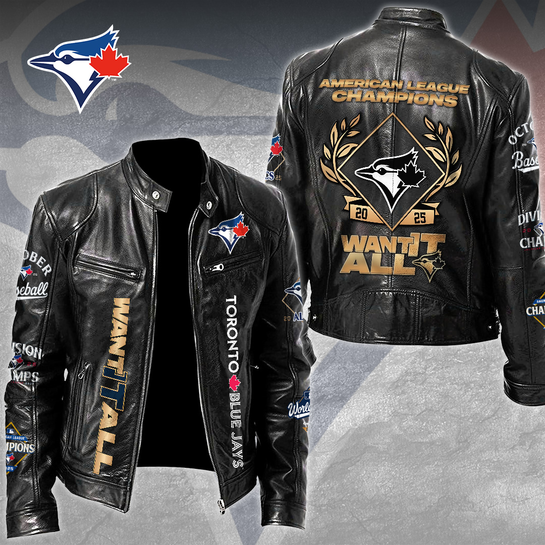 Toronto-Blue-Jays-Motorcycle-Leather-Jacket Toronto Blue Jays Motorcycle Leather Jacket
