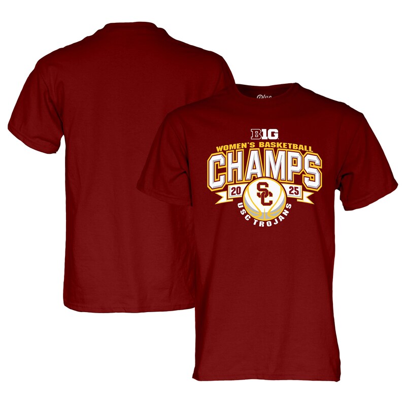 USC-Trojans-Blue-84-Unisex-2025-Big-Ten-Womens-Basketball-Regular-Season-Champions-Locker-Room-T-Shirt-Cardinal USC Trojans Blue 84 Unisex 2025 Big Ten Women's Basketball Regular Season Champions Locker Room T-Shirt - Cardinal