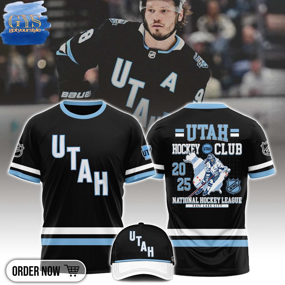 Utah Hockey Club Fanatics Black Breakaway Shirt Utah Hockey Club Fanatics Black Breakaway Shirt