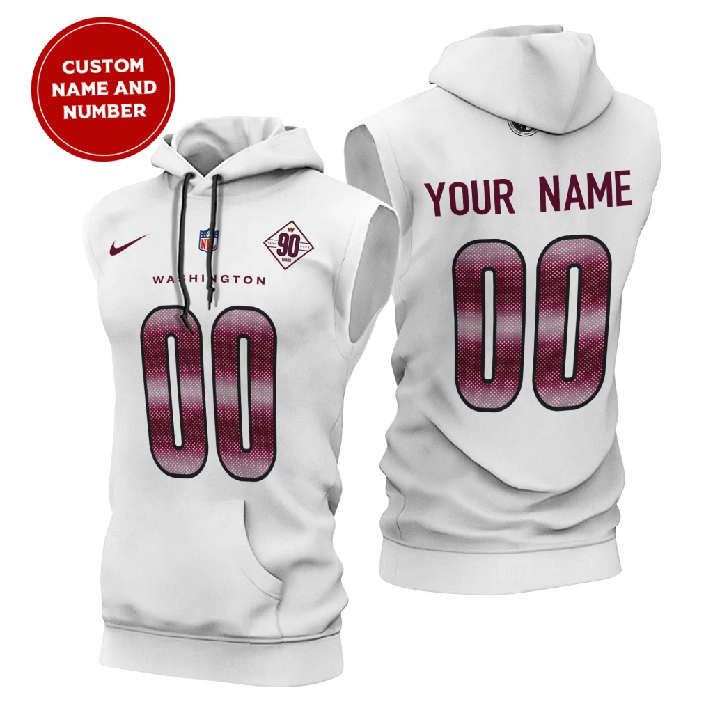Washington-Commanders-Custom-NameNumber-Sleeveless-Hoodies-Player-Hoodie Washington Commanders Custom Name/Number Sleeveless Hoodies Player Hoodie
