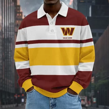 Washington Commanders NFL Collar Sweatshirt Custom Name Gift For Fan