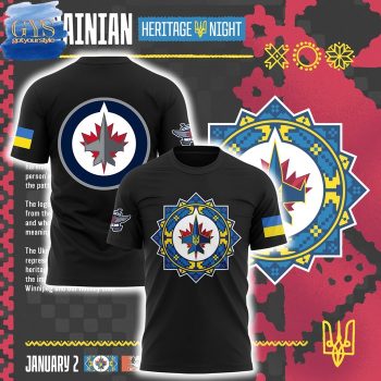 Winnipeg Jets Ukrainian Heritage Night 2024 Limited Unisex Performance T-Shirt